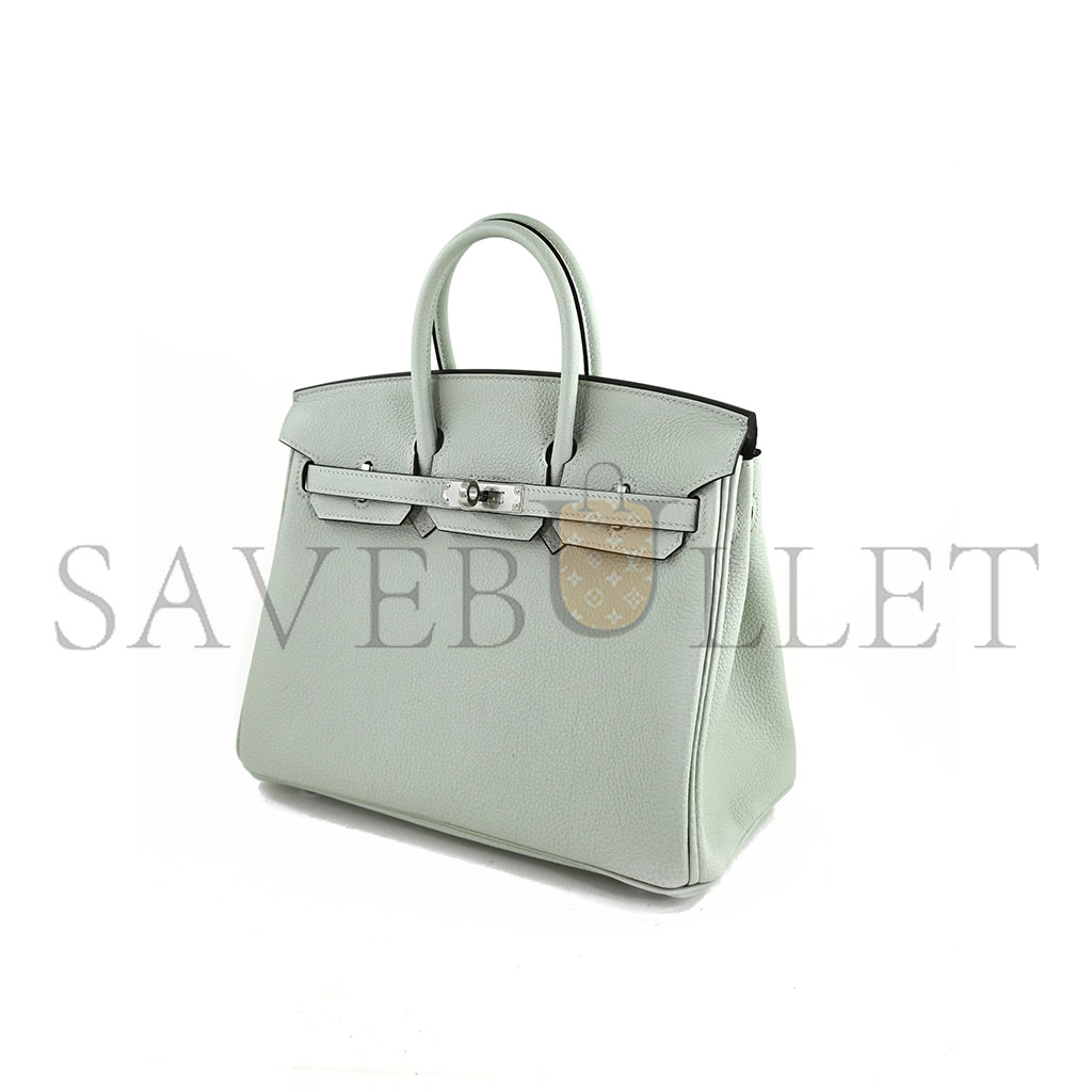 H**mes master birkin 20 togo leather bubble green silver buckle h028367ca12 (20*16*11cm)